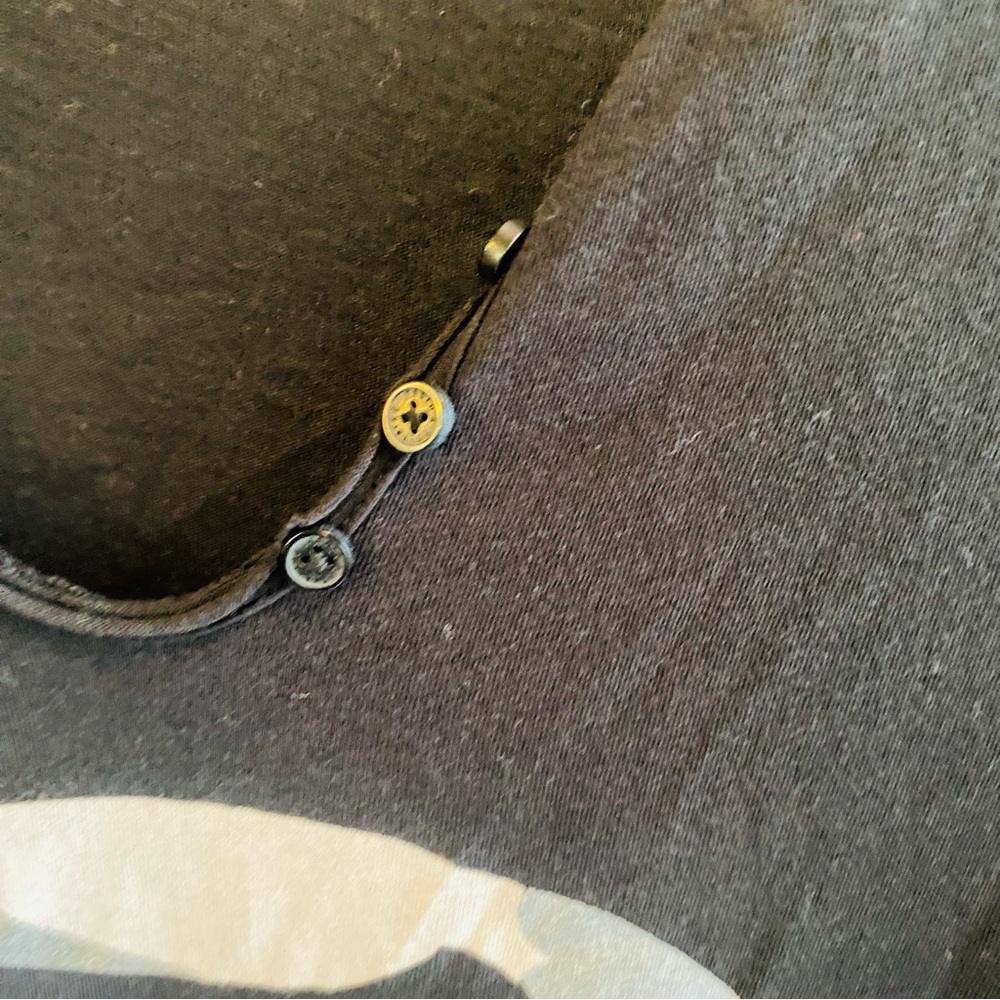 Zadig & Voltaire Camo Metallic Skull Henley - Picture 4 of 5